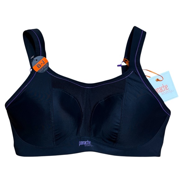 Panache Other - Panache Sport Marvel Wireless Sports Bra NWT In Black Sz 34DD